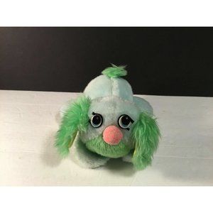 Spencer Gifts 1977 Vintage Plush Blue Green Dog 8" Lgth Stuffed Toy Puppy